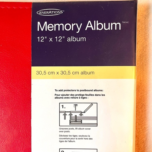 NWT Generations Premium Scrapbook Memory Album - Red Faux Leather 12”x12” - Picture 3 of 10
